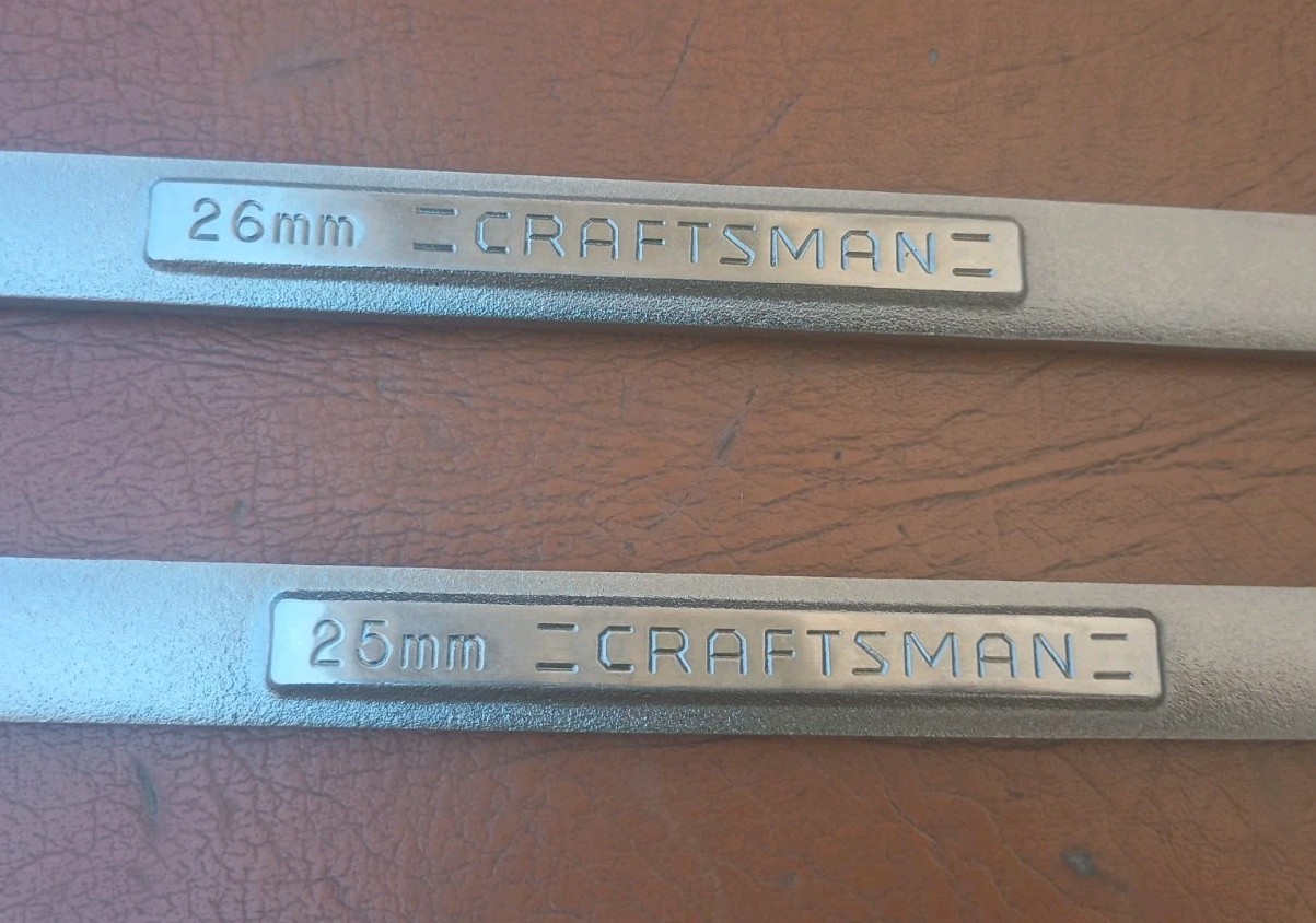 Craftsman USA 7pc -VA- 20mm to 26mm Large Metric (Rare) Combination Wrench Set