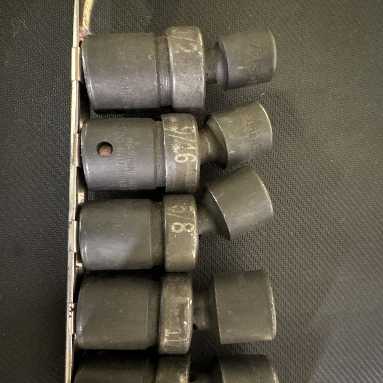 S-K 1/2” Drive Wobble SAE Impact Socket Set 8 Pc USA 1/2”–15/16”