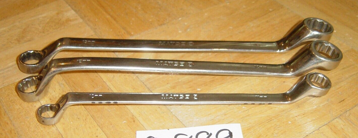 MATCO TOOLS 3 PIECE METRIC DEEP OFF-SET BOX-END WRENCHES 10-11, 12-14, 13-15