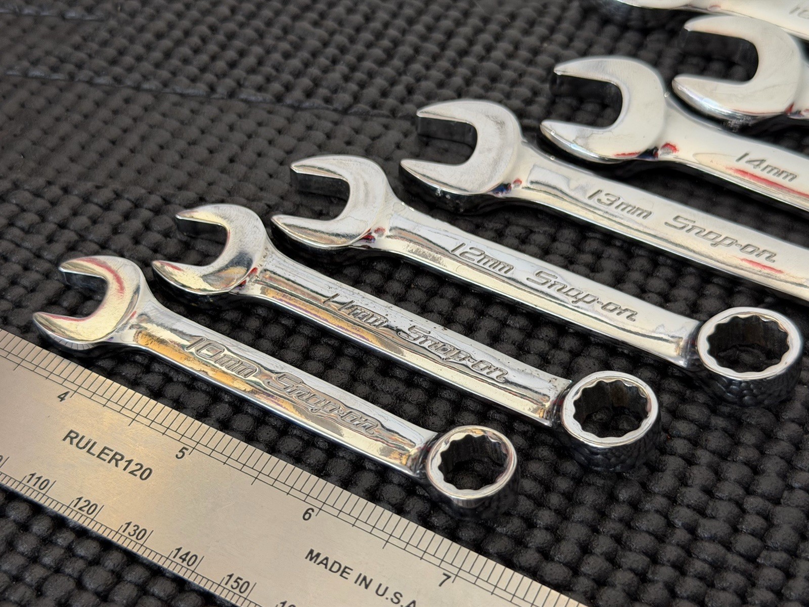 Snap-On 10PC Metric Flank Drive Midget Wrench Set (10-19 mm) USA🇺🇸 – OXIM710B