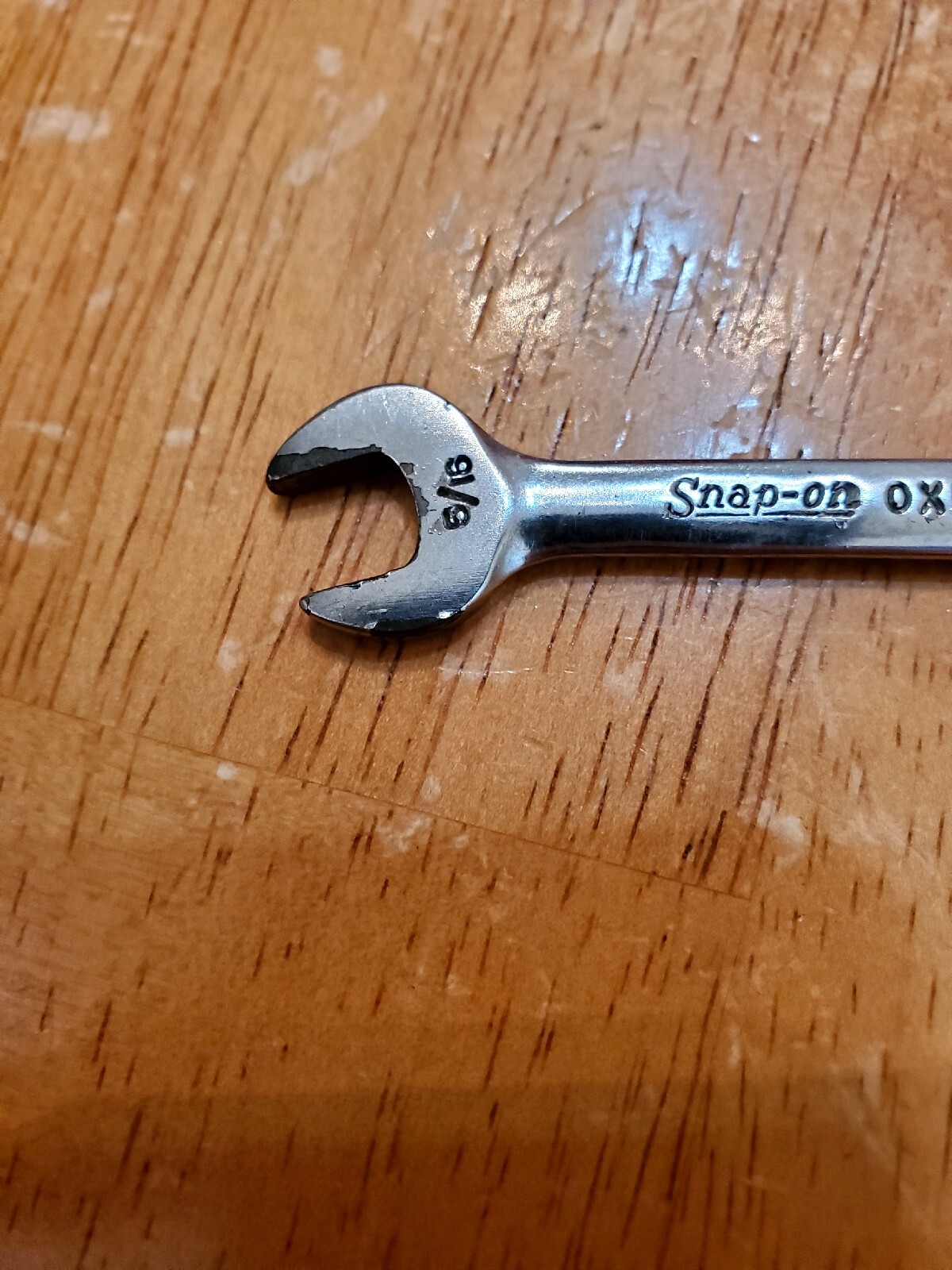 Snap On 5/16″ 11/32″ 6PT SAE Midget Chrome Combination Wrenchs USA Lot Of 2
