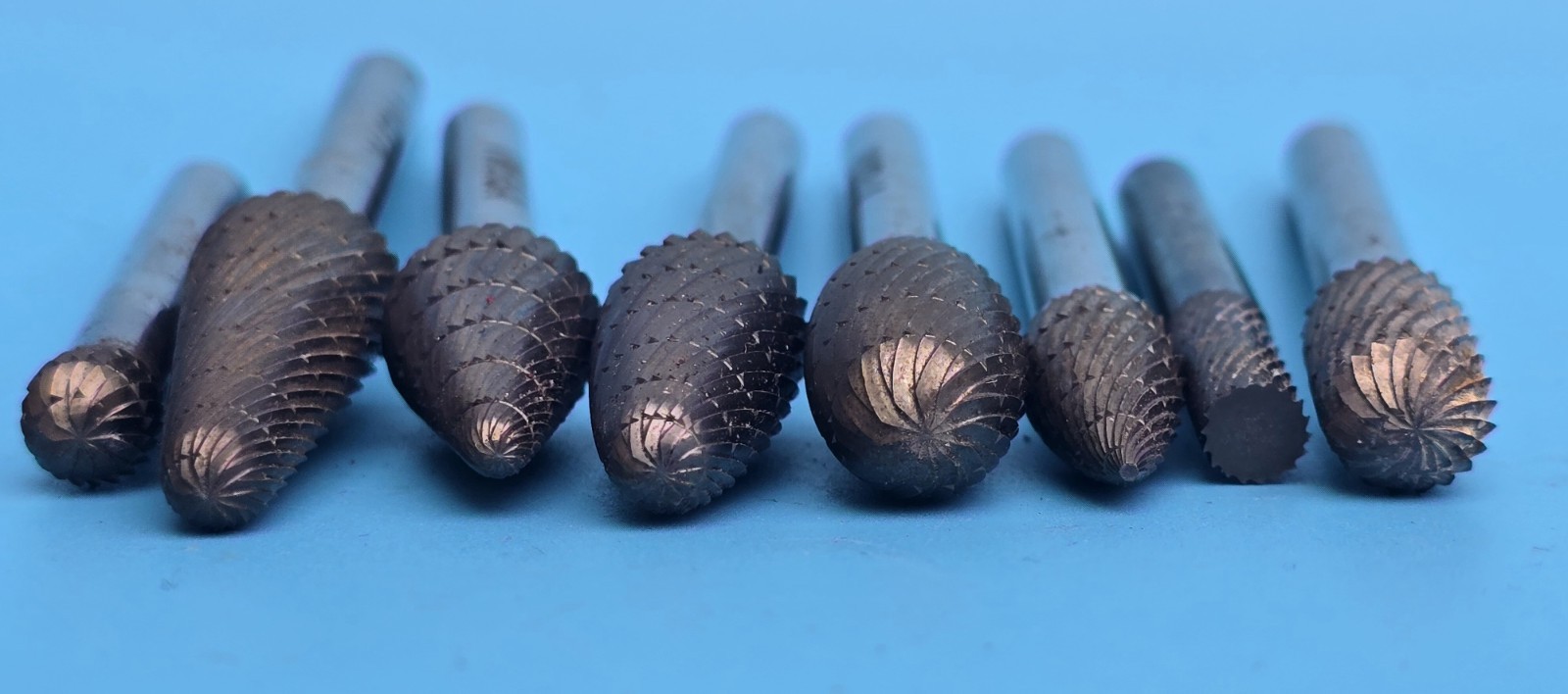 Snap-on. VWB80OC 8 Piece SOLID CARBIDE BURR SET Used Very Good Condition