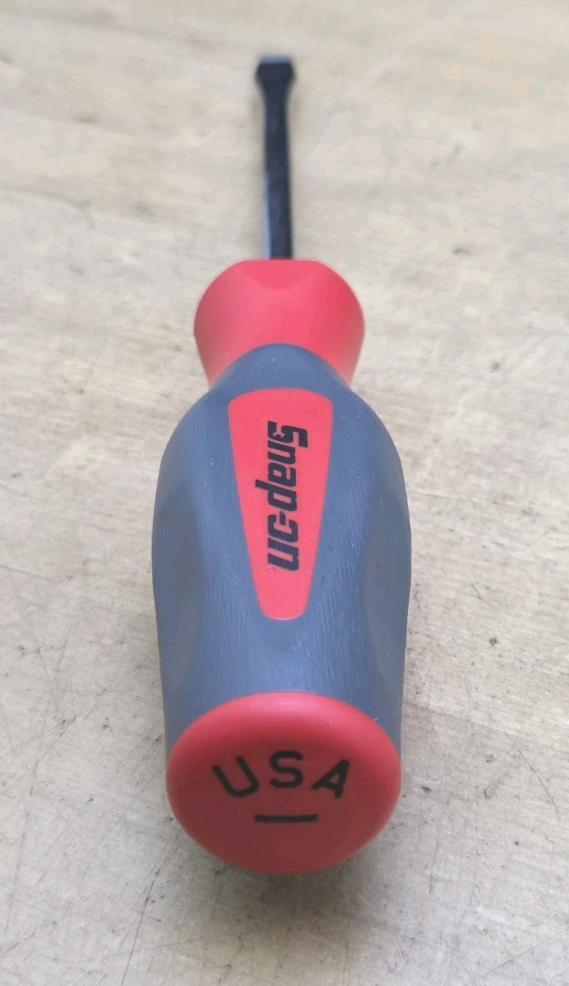 New Snap On SHD6 – 5/16″ Wide Flat Tip X 6″ Long Blade Hard Handle Screwdriver