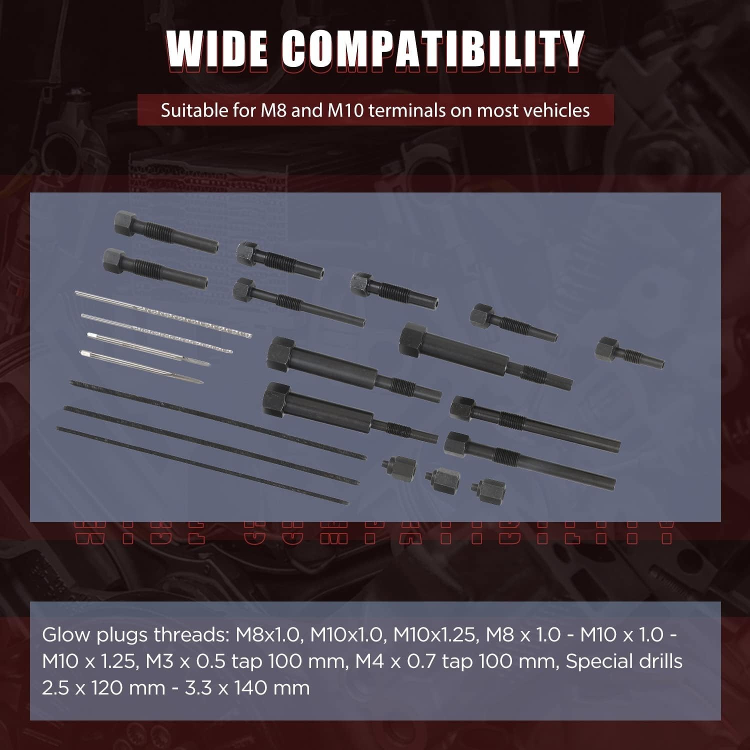Glow Plug Removal Tool Kit – 22PCS Automotive Replacement Fuel Glow Plug Kits…