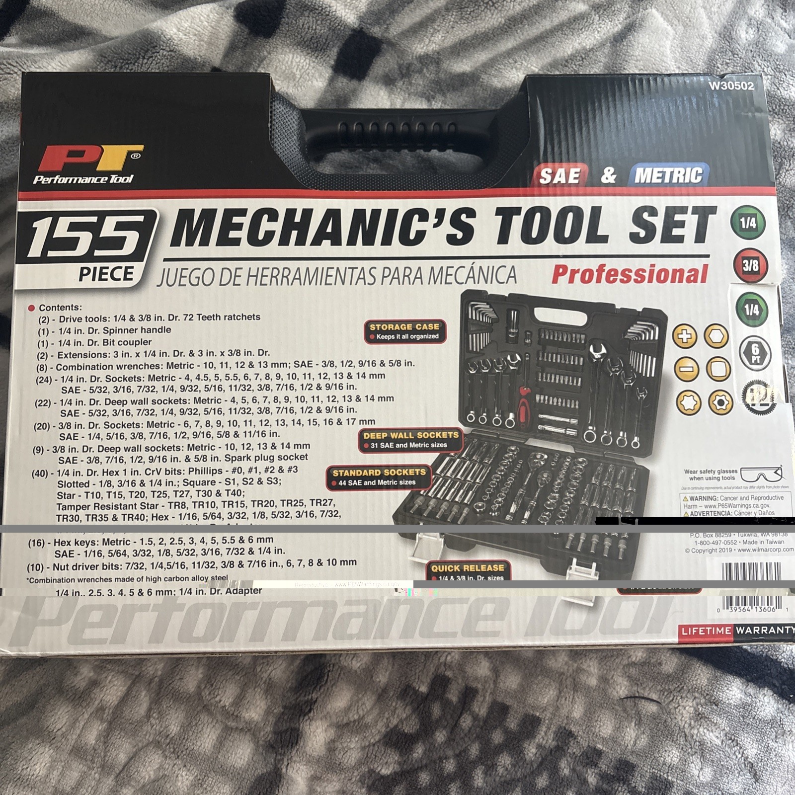 Performance Tool W30502 155-Piece SAE & Metric Mechanic’s Tool Set