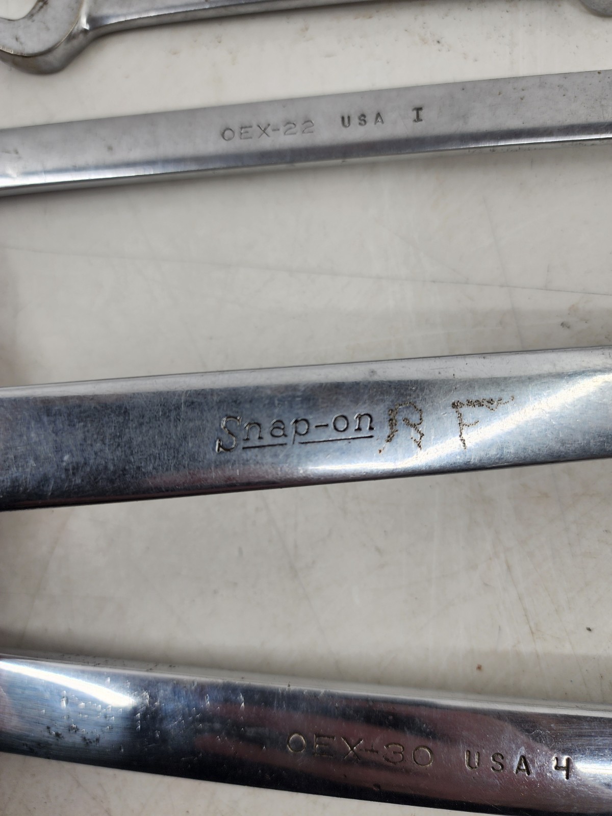 Vintage Snap-On Combination 6-Piece Wrench Set 12-Point & 6 Point USA Chrome