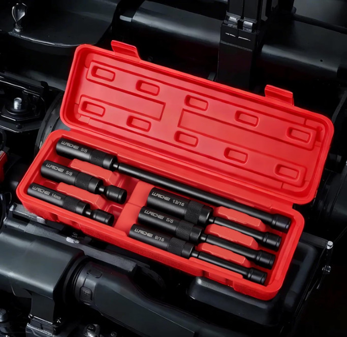 3/8″ Drive Magnetic Swivel Spark Plug Socket Set, 12-Point, 6pcs