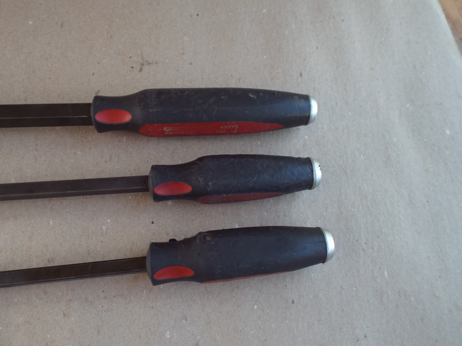 VTG 3 Heavy Duty Craftsman Professional USA Curved Pry Bar Lot (Please Read)