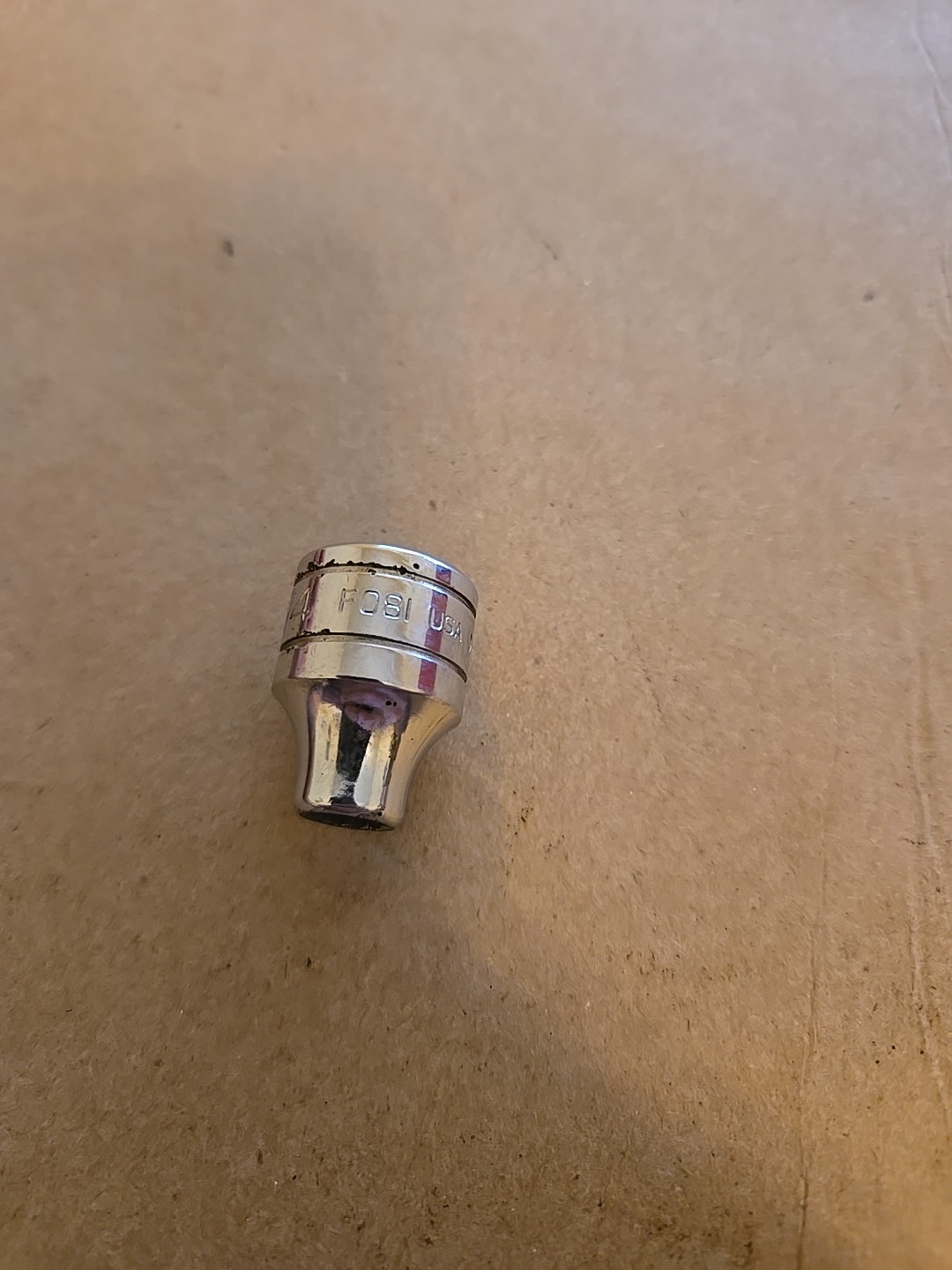 Snap On 3/8″ Drive 1/4″ 12PT SAE Shallow Chrome Socket USA F081