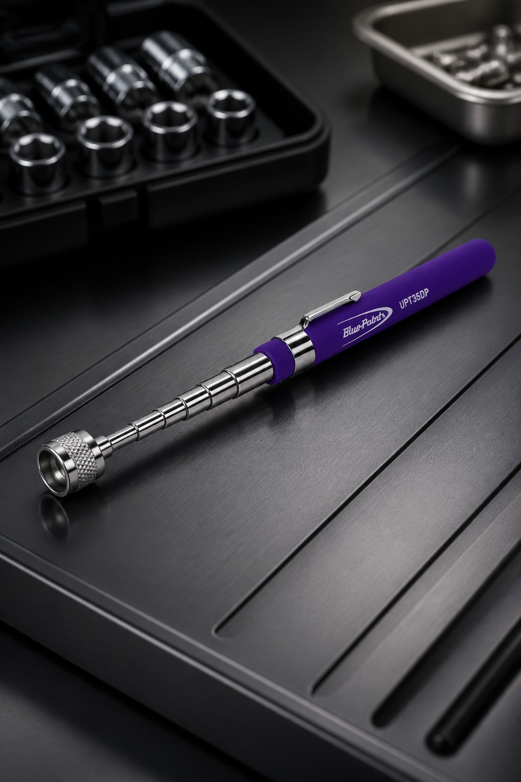 Blue Point Snap-on Tool MAGNETIC PICK UP TOOL TELESCOPING 33″ Purple 5LB UPT35DP
