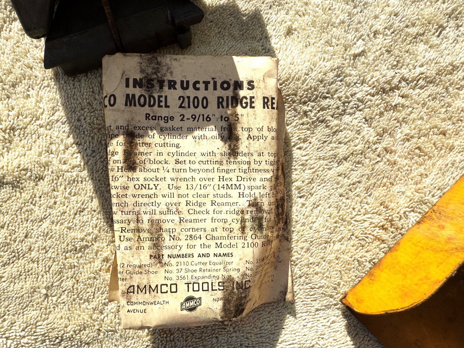 VINTAGE AMMCO MODEL 2100 RIDGE REAMER AS PICTURED