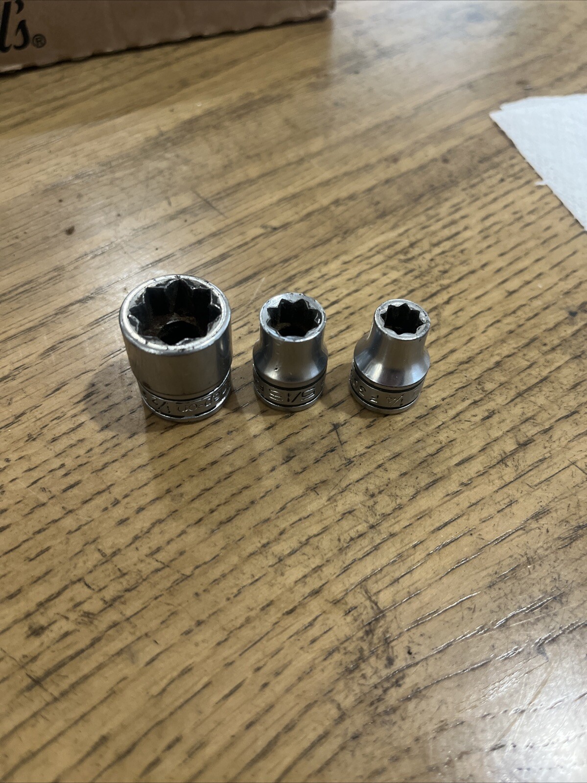 Snap-on 3/8″ Drive Sae 8 Point Double Square Sockets F-316 USA 1/4 5/16 1/2”