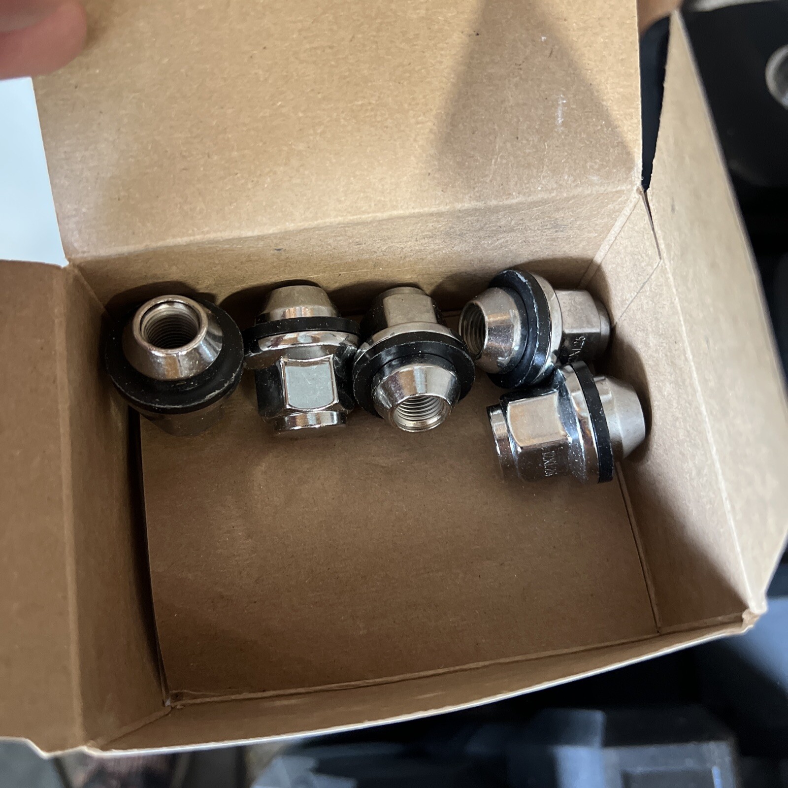 Lot of 5 NAPA 641-4280 Chrome Wheel Lug Nuts M12 x 1.25