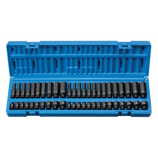 Grey Pneumatic 9748 1/4″ Drive Metric and SAE Shallow and Deep Impact Socket Set