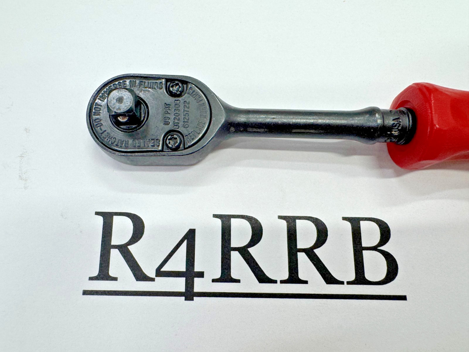 Snap-on Tools RARE CLASSIC RED 1/4″ Drive Hard Grip Black Fixed Ratchet GTHLD72R