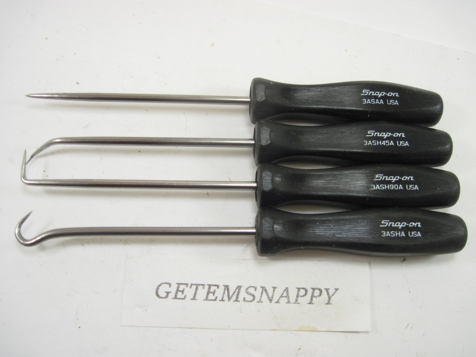 Snap On Mini 4pc Hook/Pick Torx Black Handle Set Set W/Storage Case ASA204A MINT