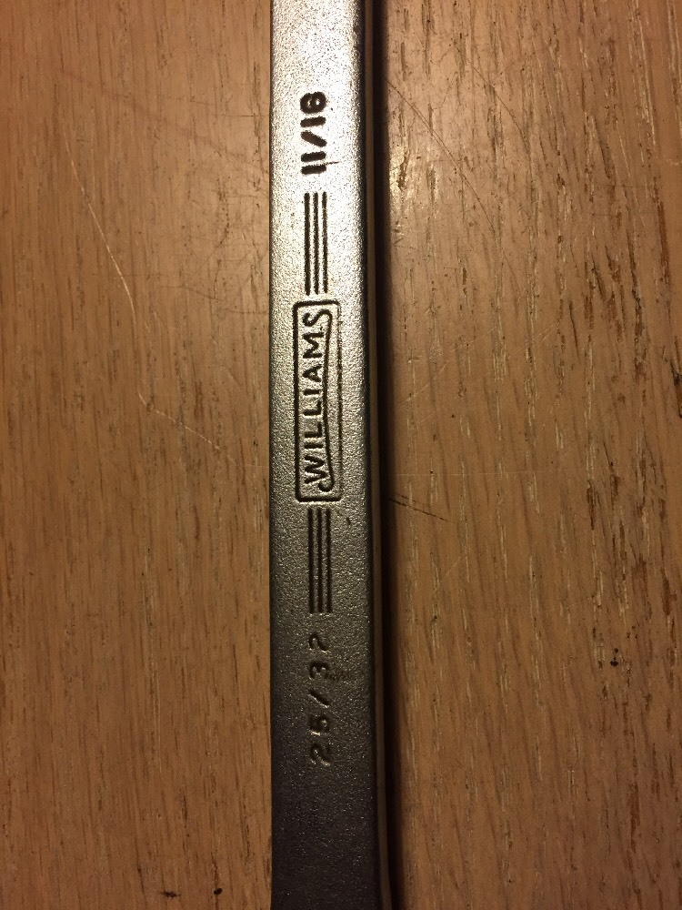 Williams Superrench Tool USA Vintage Open End 25/32-11/16 Wrench 9″Long Free🚢