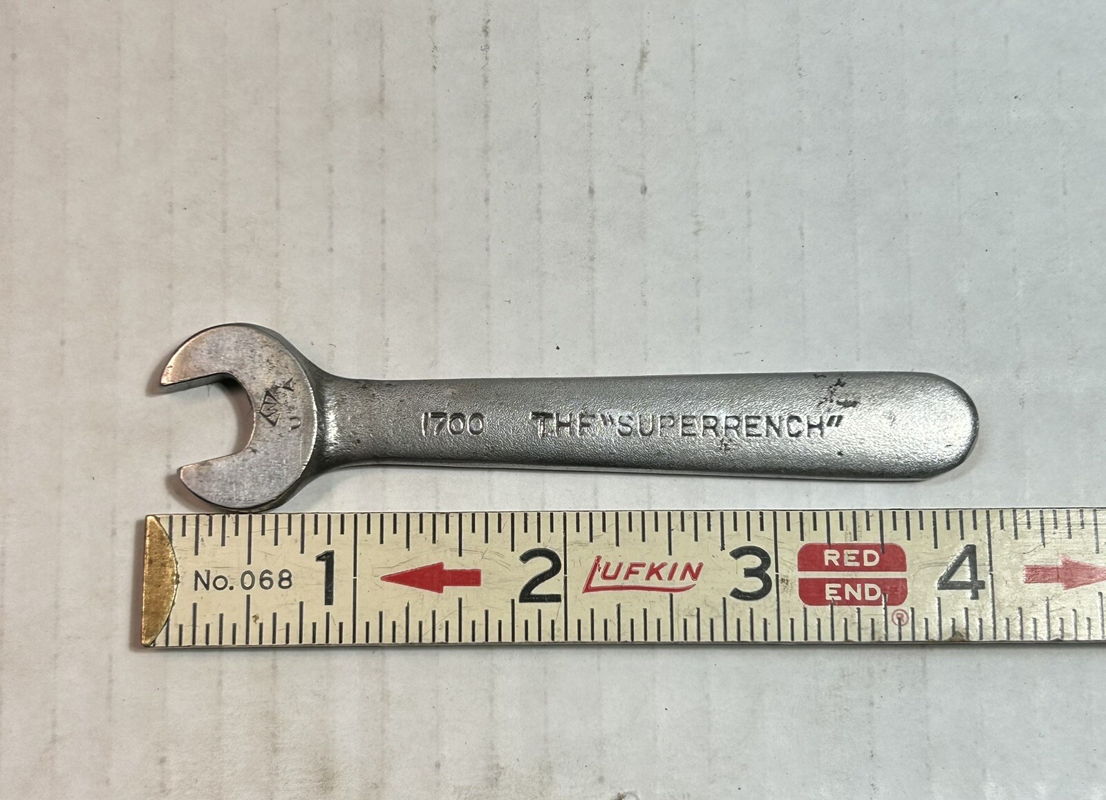 Small Vintage J.H. Williams 3/8 Open End Wrench Superrench #1700