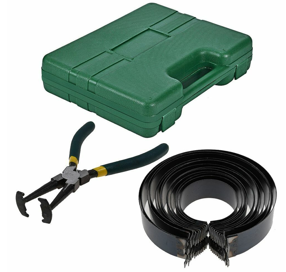 Professional 14Pcs Piston Ring Compressor With Ratcheting Plier & Carrying Case