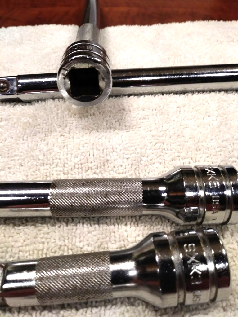 SNAP-ON 1/2 INCH KNURLED EXTENSIONS 5 PC. SET 11,8,5,3,AND 2 INCHES IN LENGTH