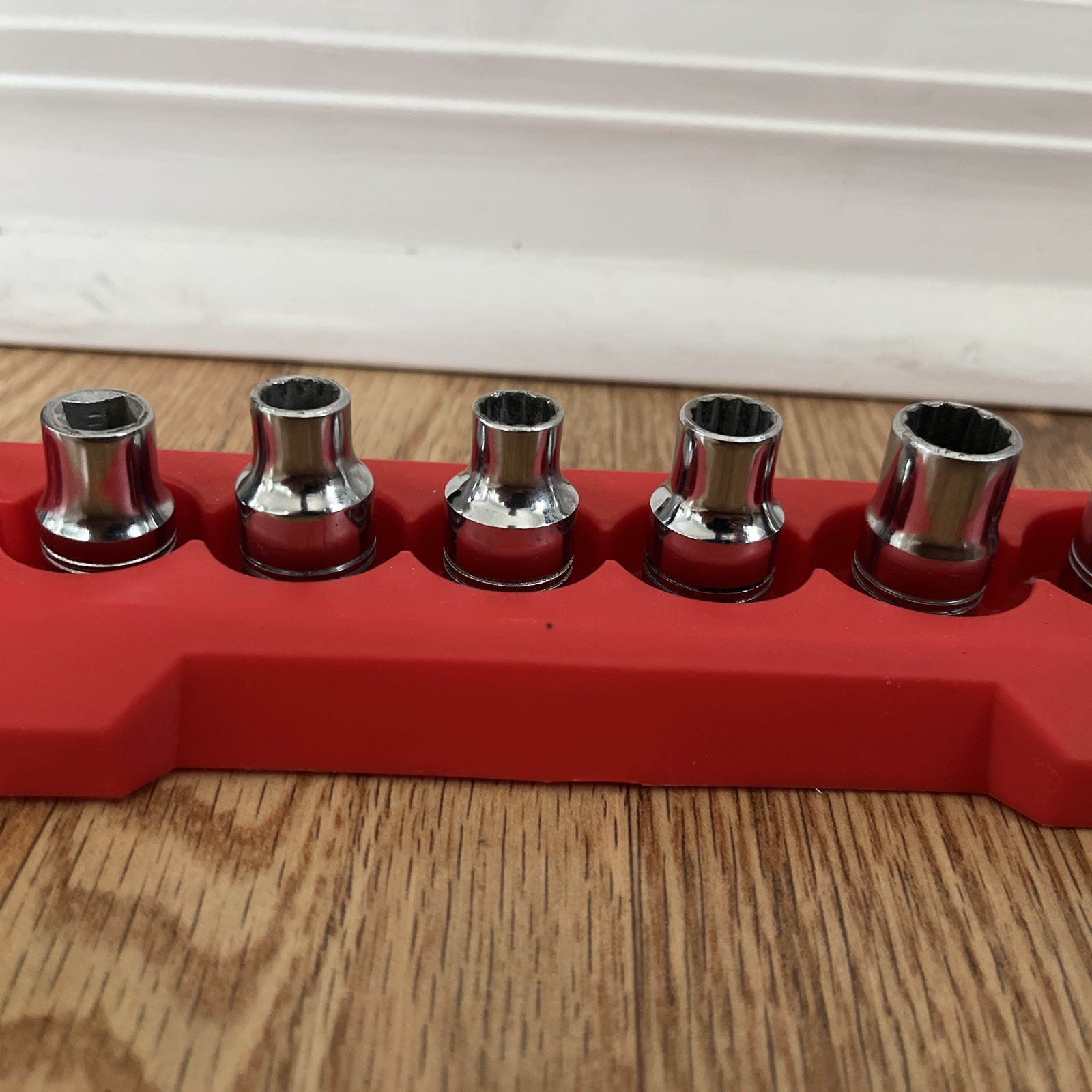 10 Pc Vintage Williams 3/8″ Drive SAE Socket Set USA 5/16” – 7/8” W/ Holder READ