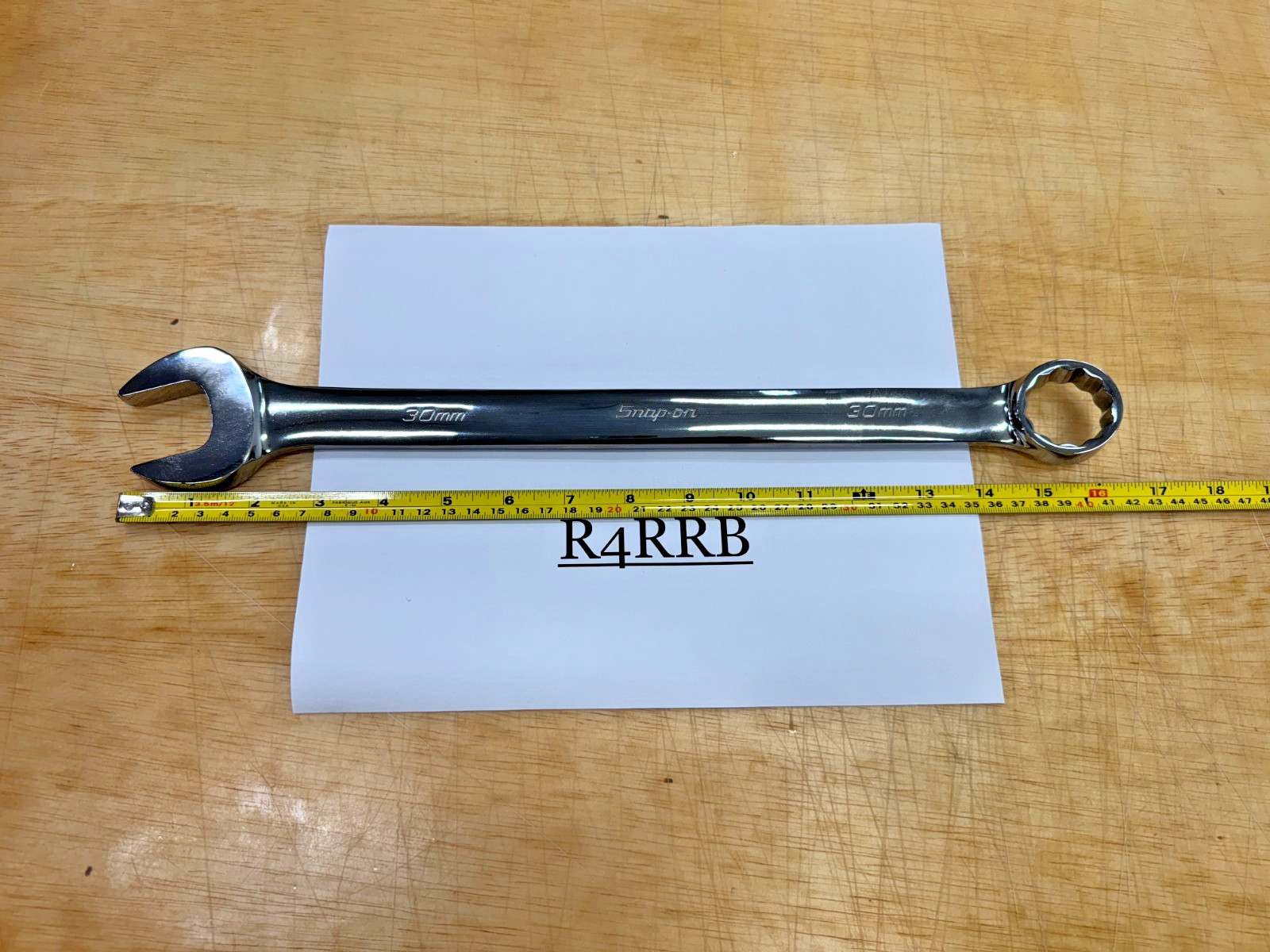 Snap-On Tools USA NEW 30mm Metric Standard 12 Point Chrome Combo Wrench OEXM300B