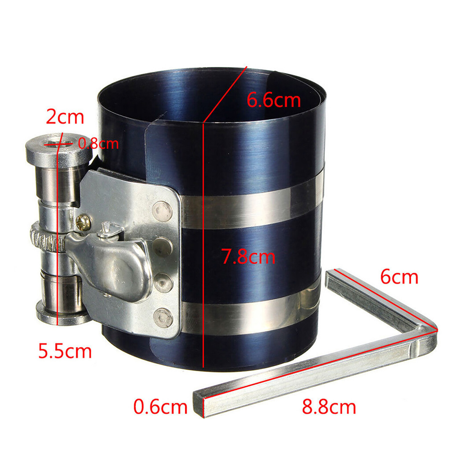 3″ Car Engine Piston Ring Compressor Tool 53-175mm Installer Band Ratcheting