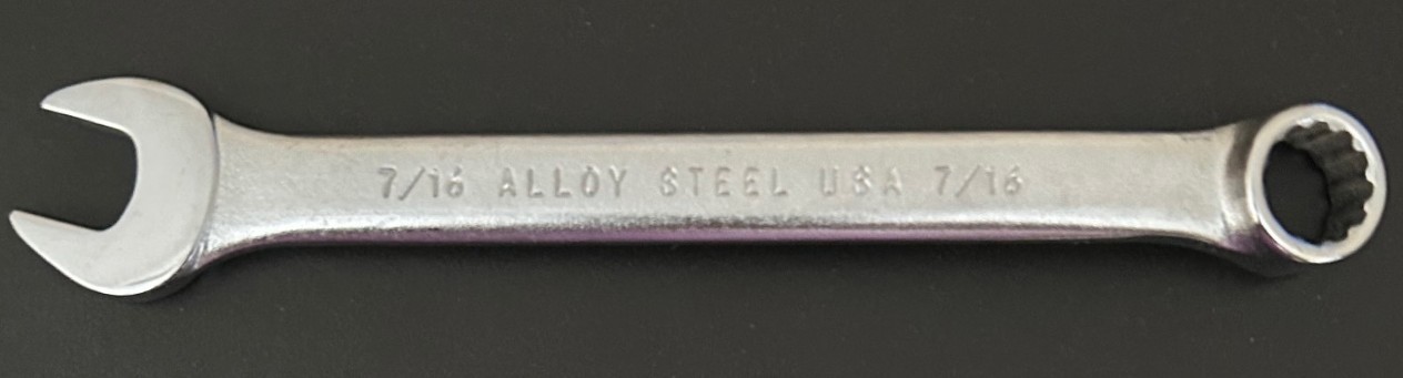 Husky 7/16 Satin Chrome Combination Wrench 33014