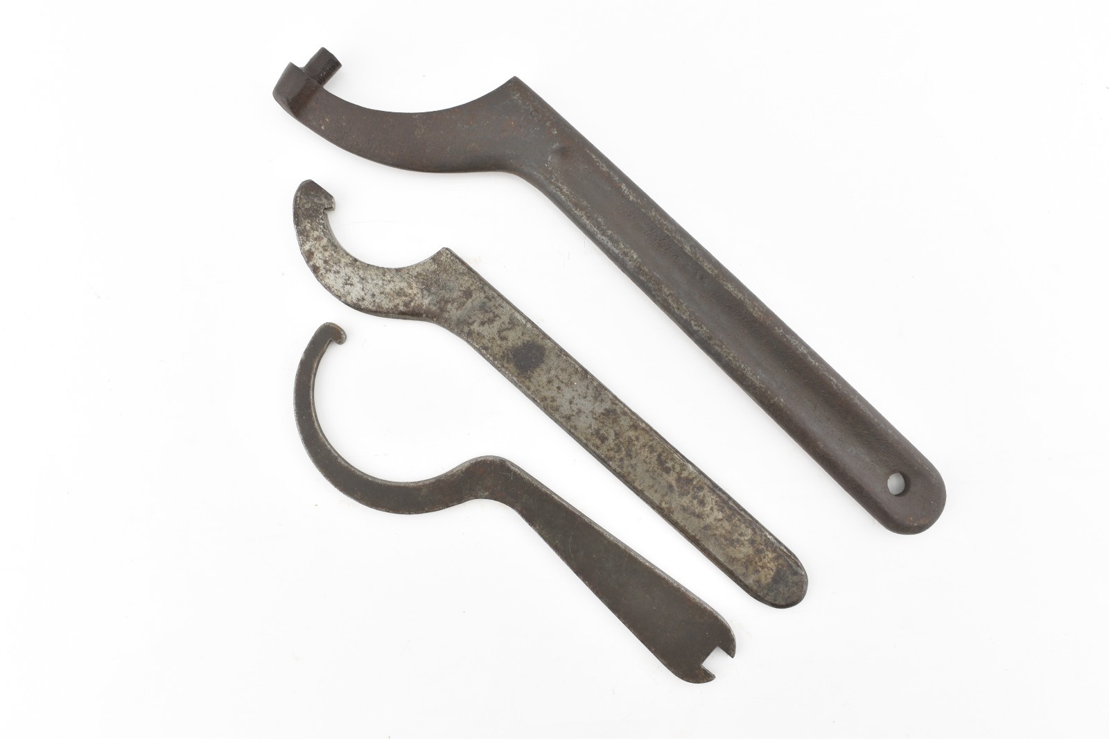 3x VTG C Hook Pin Spanner Wrench Williams USA 212, 36 Old Tool Car Farm Machine
