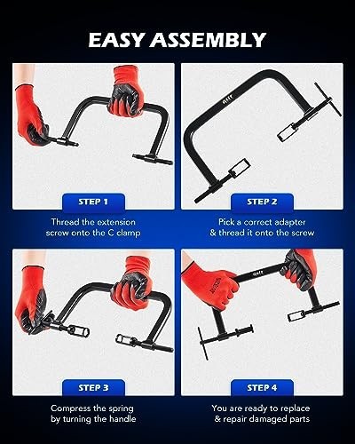 10-Piece Valve Spring Compressor Tool Kit for Car, Motorcycle, ATV Repairs – C C
