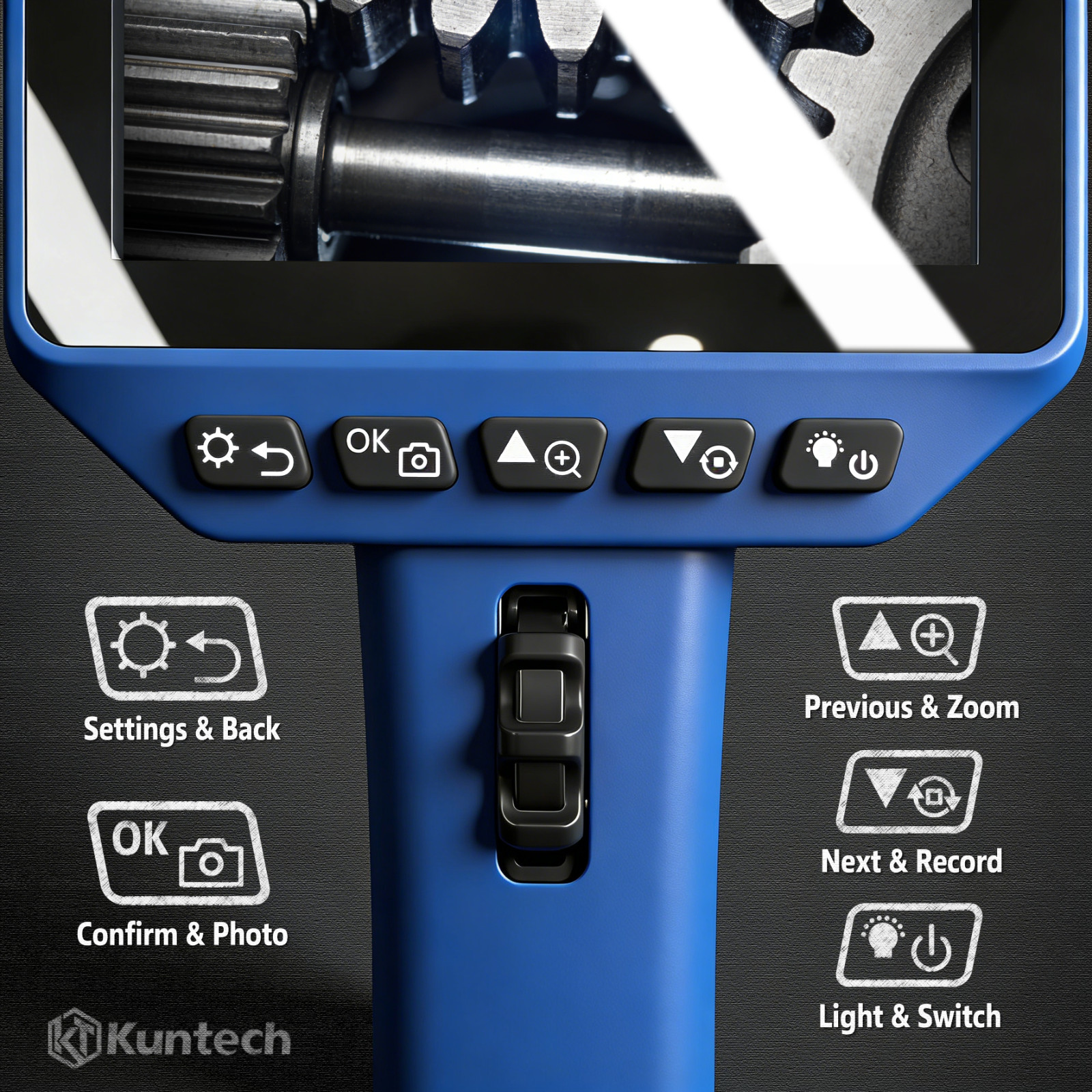 Two-Way 210° Articulating Inspection Borescope 6.2mm Endoscope Camera With Light