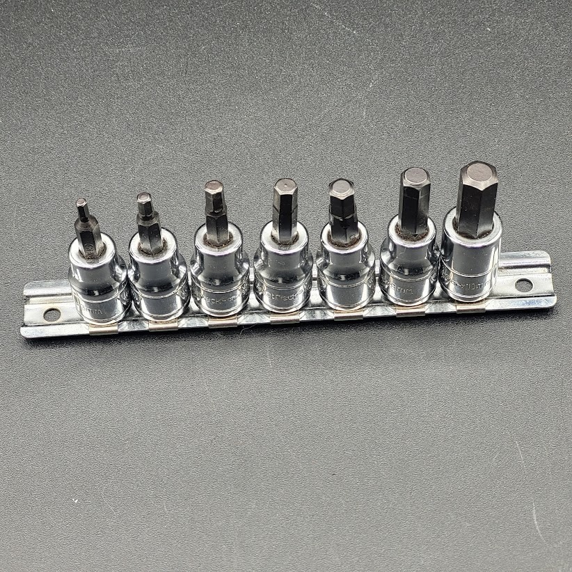 GreatNeck Metric 7-PCs Hex Socket Set 3mm, 4mm, 5mm, 6mm, 7mm, 8mm, 10mm