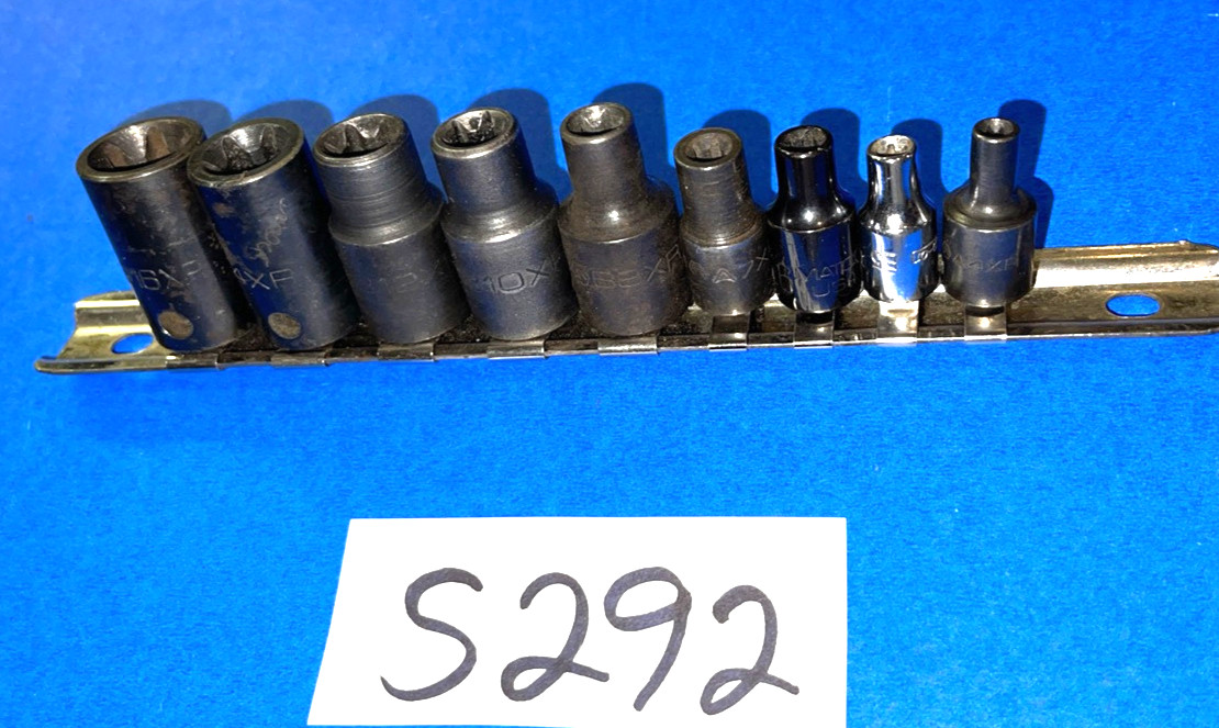 MATCO TOOLS 9 PIECE MULTI DRIVE INSIDE TORX SOCKET DRIVER SET E4-E16