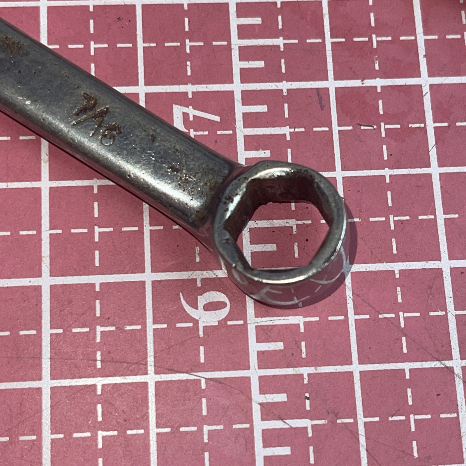Bonney USA 1114H 7/16 In SAE 6 Point Combination Wrench Vintage 7/16”