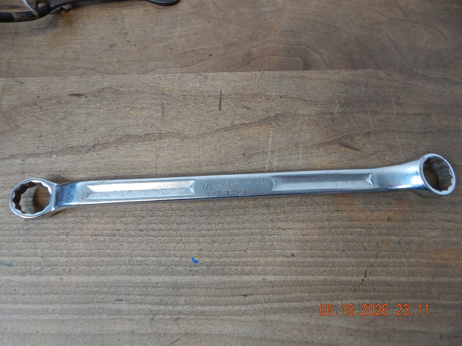 Snap On Box End Wrench XV-2830 12pt. SAE 7/8 x 5/16 Offset