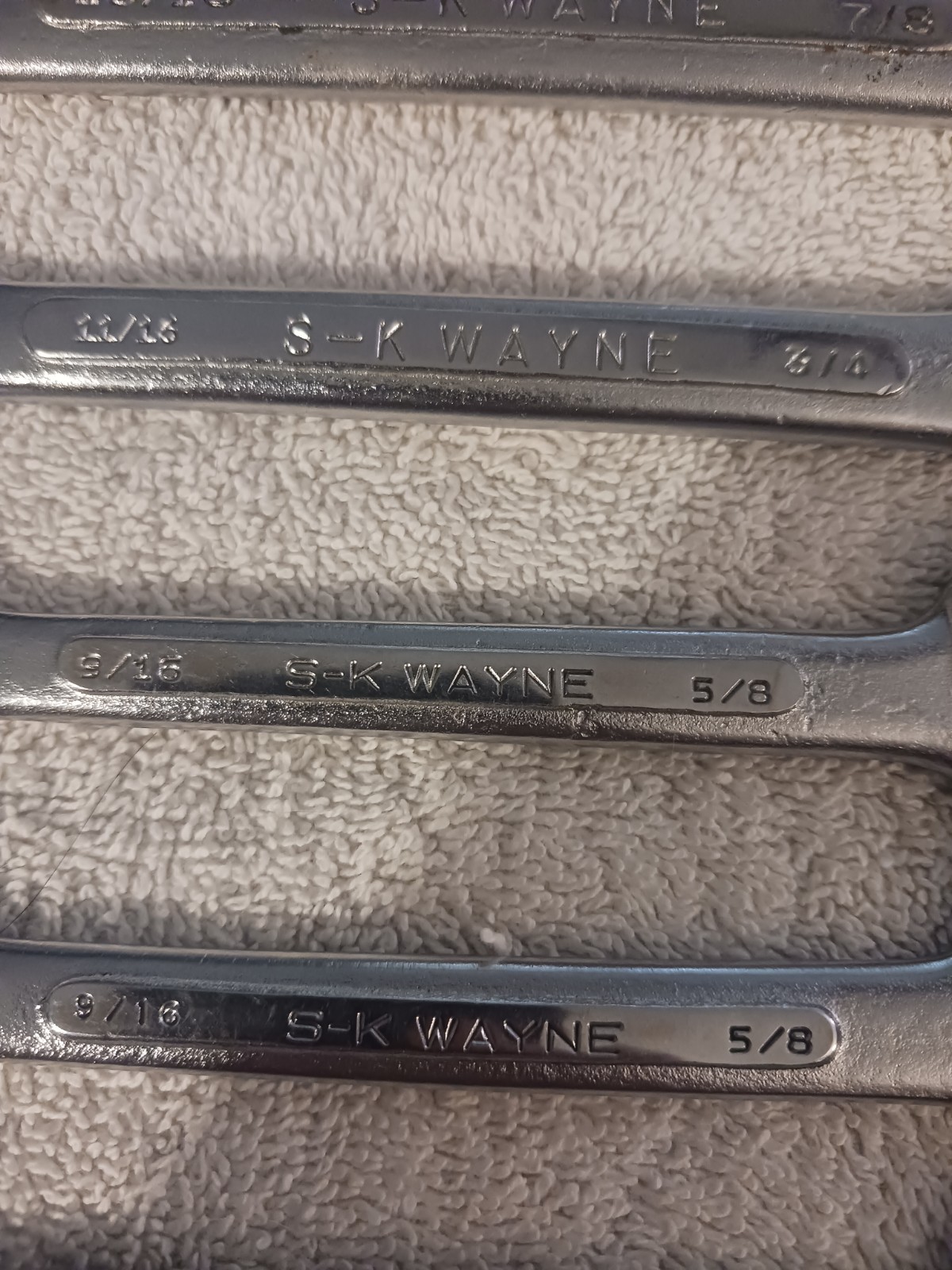 SK Wayne Tools 10pc Double Open End 1/4” – 1” SAE Wrench Set USA