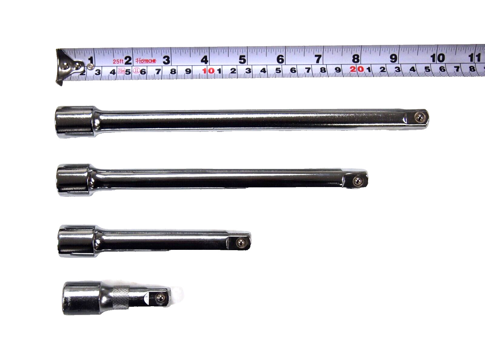 HOTECHE 4pc 1/2″ Dr Socket Extension Bar Set 3″ 5″ 8″ 10″ Long SP181204