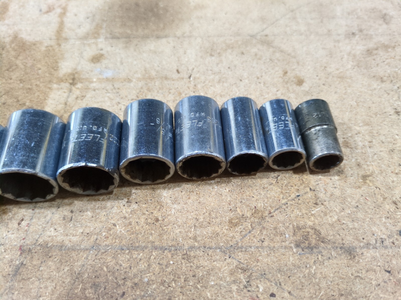 Fleet Tools (Proto) 10pc. 3/8dr. 12pt. Socket Set 3/8″ Thru 15/16″ USA