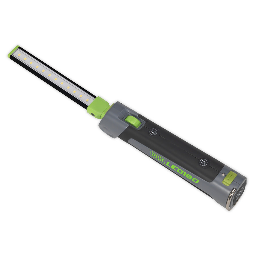Sealey LED180 Rechargeable Slim Folding Inspection Lamp 12+1 SMD Lithium-ion