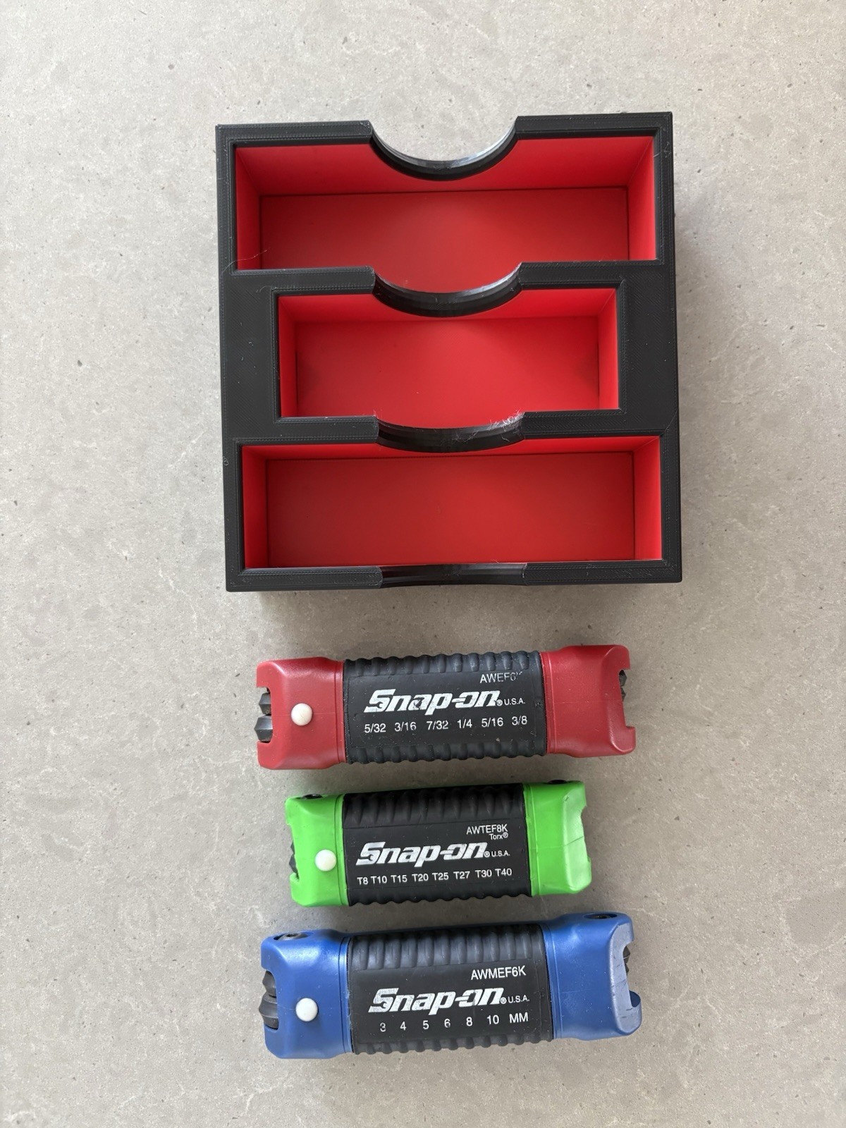 Snap-on Folding Hex & Torx Key Set Organizing Tray. (tools Not Included).