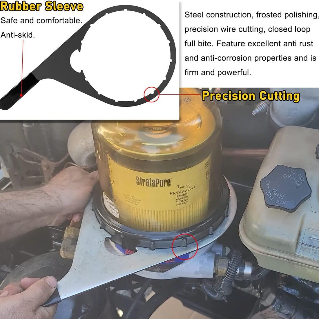 8″ 482017 Fuel Filter Collar Vent Cap Wrench For Davco Fuel Pro 482,483,485,487