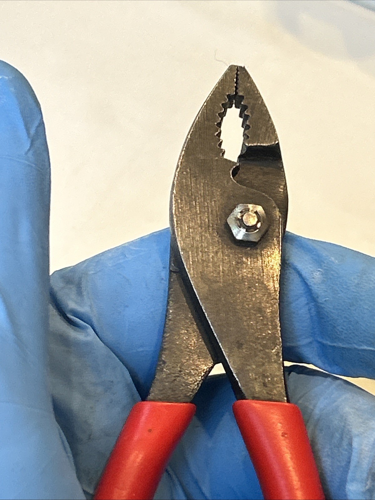 ⭐️Snap-On 44CP Miniature Black Slip Joint Pliers 8”⭐️Red Comfort Grip Handles⭐️