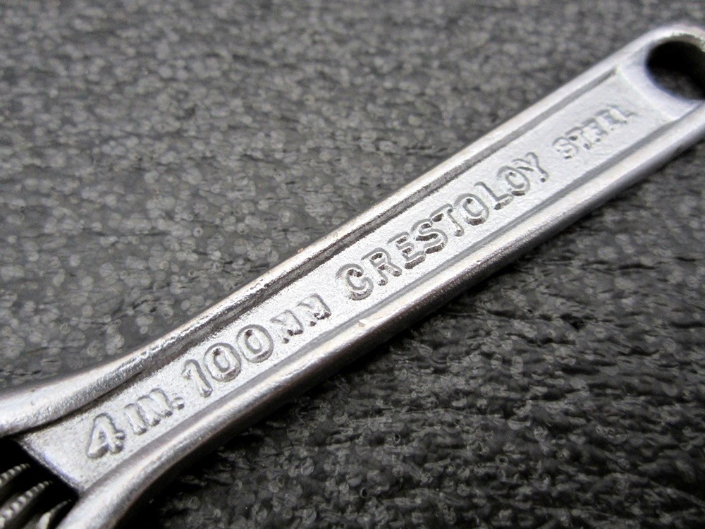 Vintage Crescent 4″ Adjustable Wrench Crestoloy Made in USA