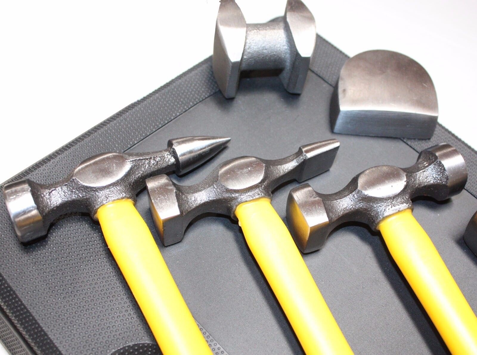 7 PC HAND CAR AUTO BODY WORK HAMMER AND DOLLY FENDER TOOL DENT REPAIR SET KIT