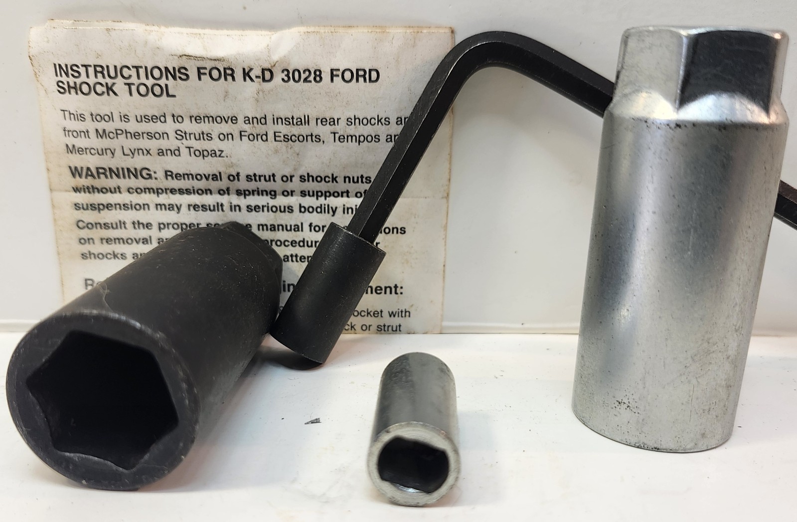 KD Tools 3028 Ford Shock / Strut Tool Kit for Escort Lynx Topaz Tempo Used 5 pic