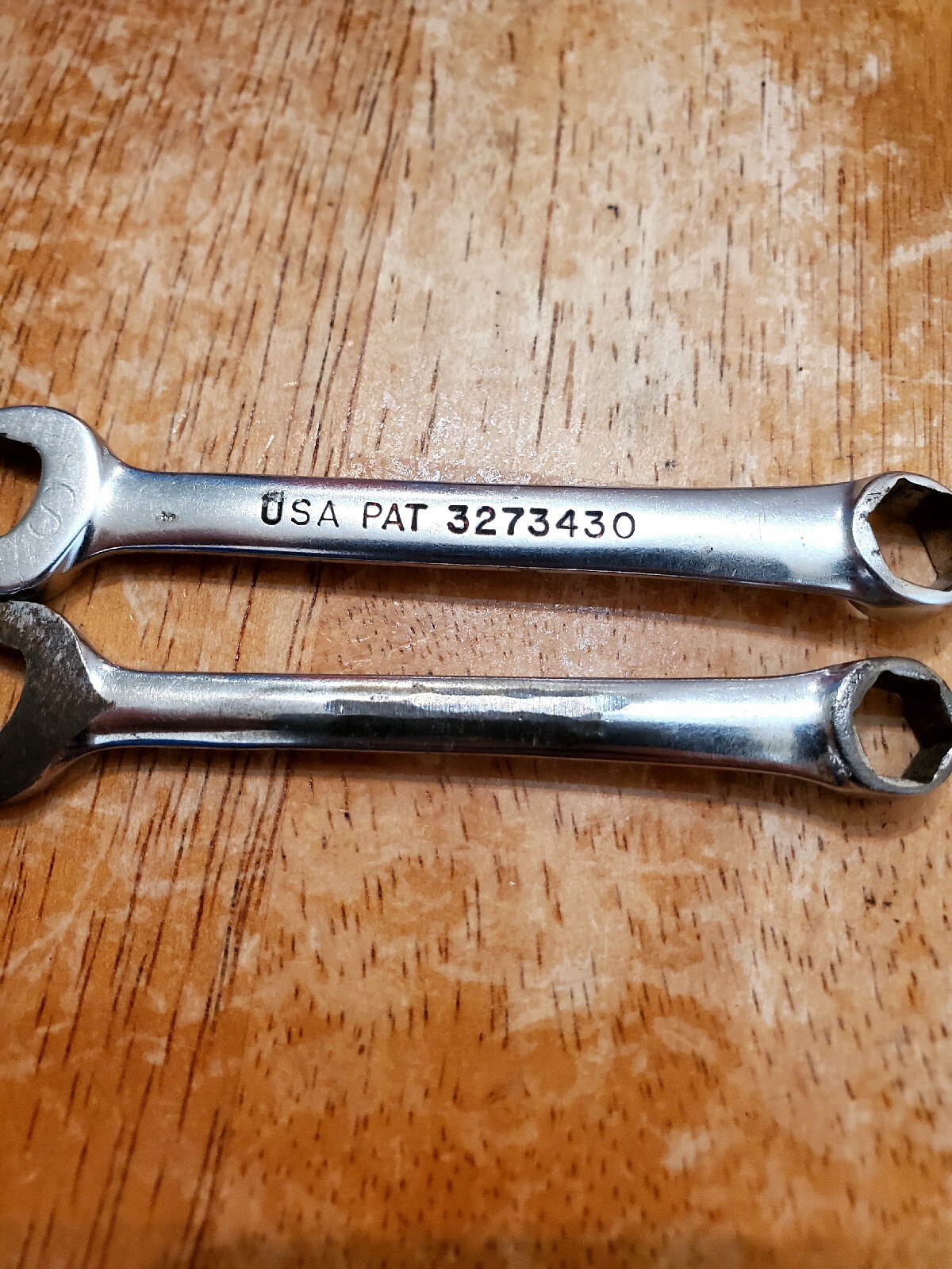 Snap On 5/16″ 11/32″ 6PT SAE Midget Chrome Combination Wrenchs USA Lot Of 2