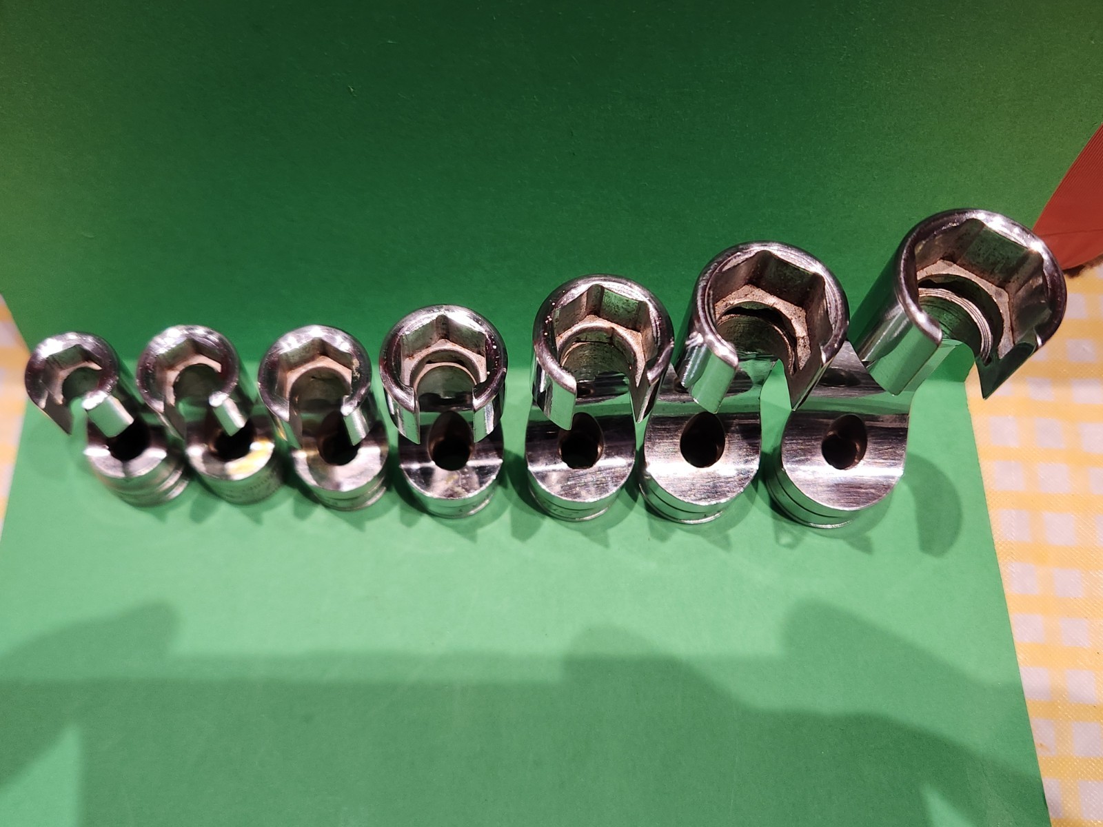 Snap On 7pc 3/8″ Dr. 6-Pt. Deep Flare Nut SAE Socket Set 3/8″-3/4″ 207FRX READ