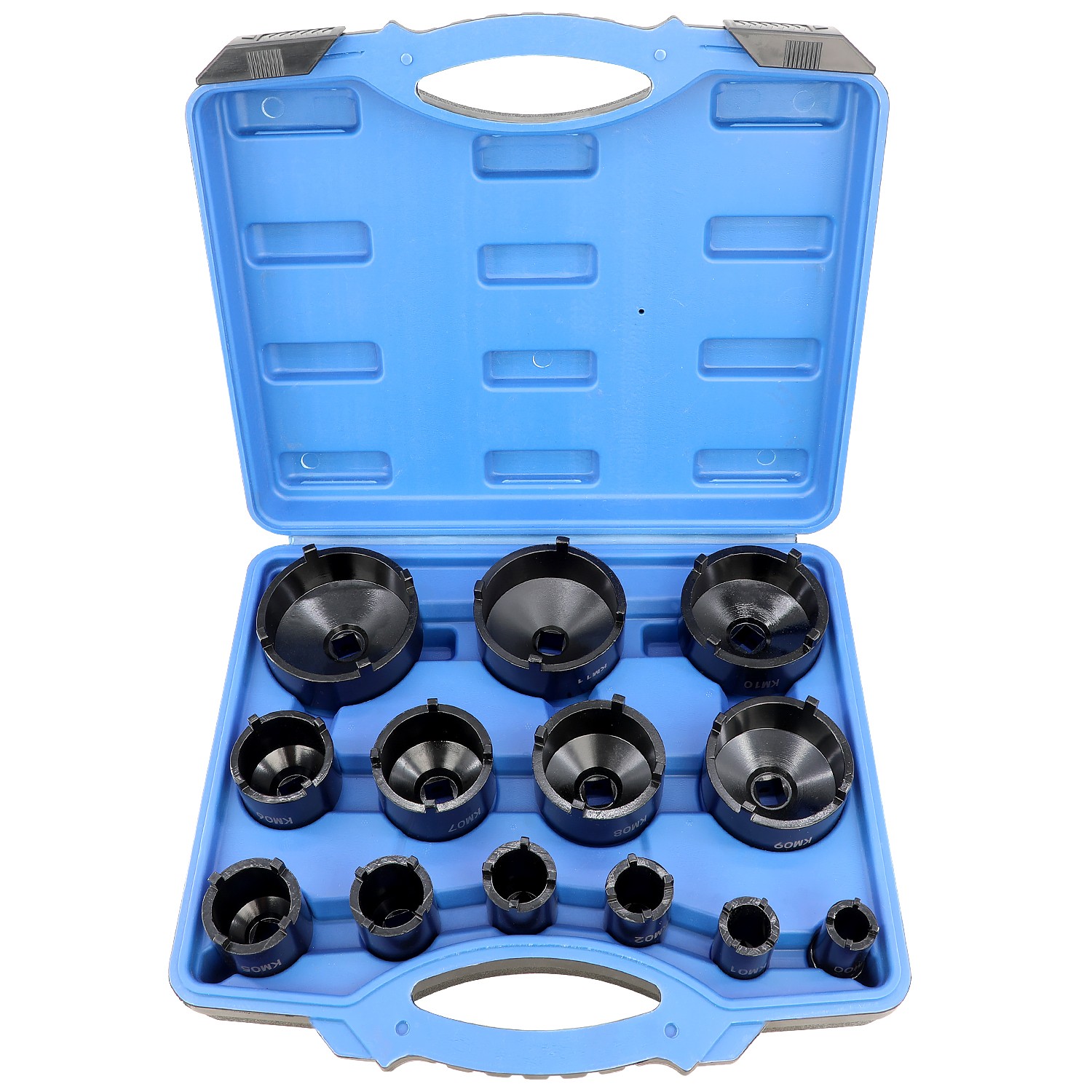13pc Spindle Nut Socket Set 1/2” Drive KM Groove Locknut Hub Removal Tool Kit