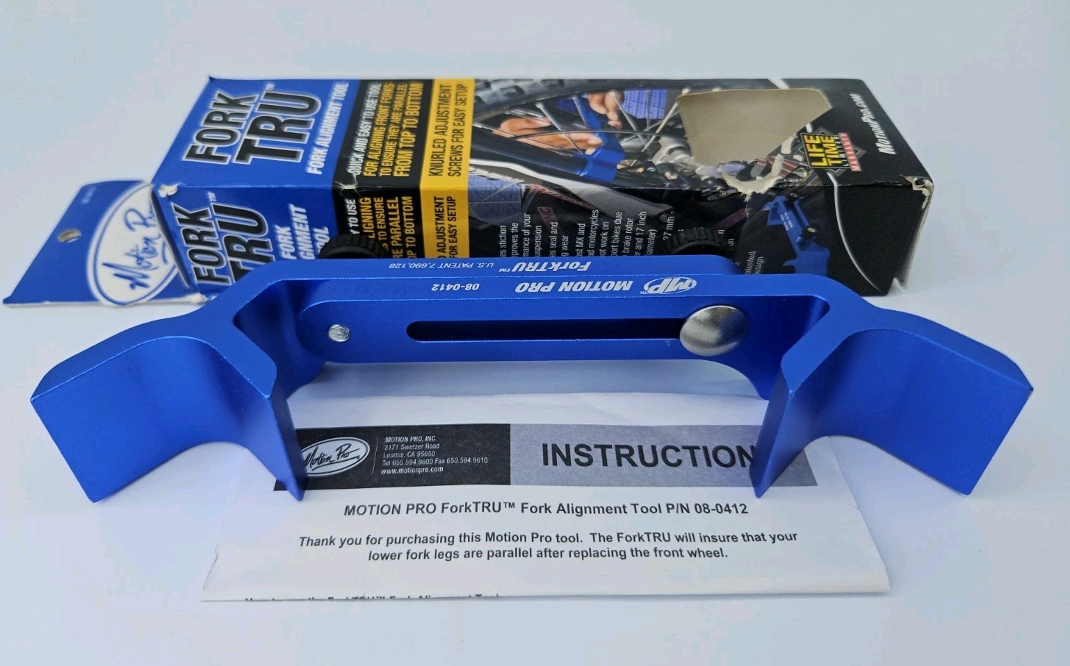 Motion Pro Fork Tru Motorcycle Front End Alignment Tool (08-0412)