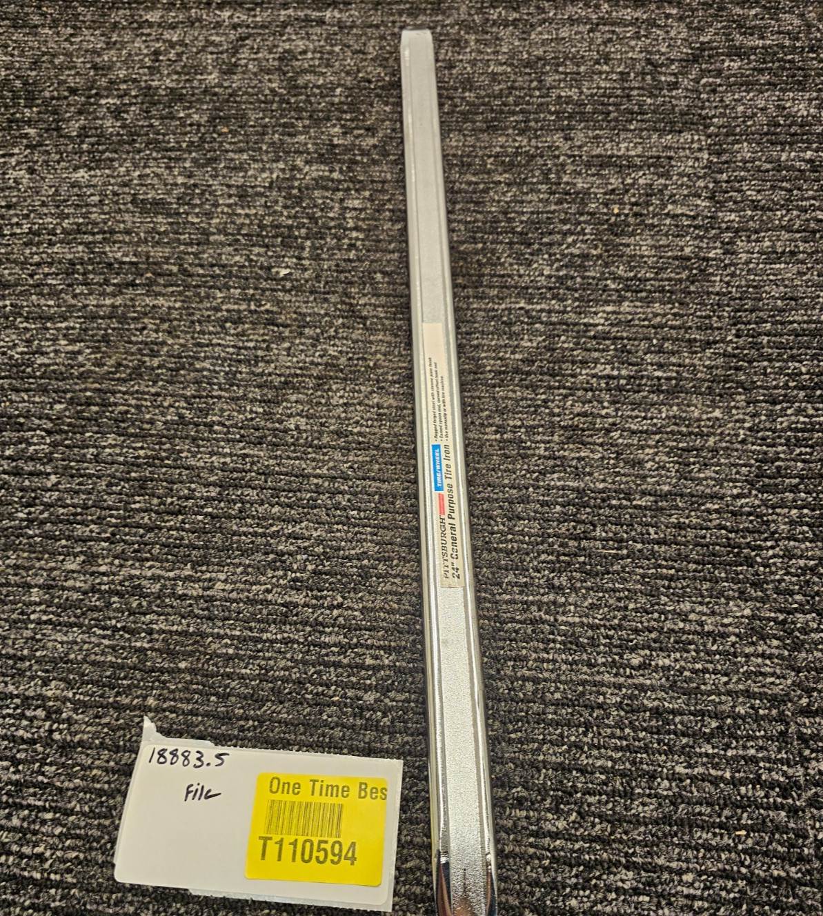 Pittsburgh 93230 General Purpose Tire iron 24″ Forged Steel Chrome Plate Finish